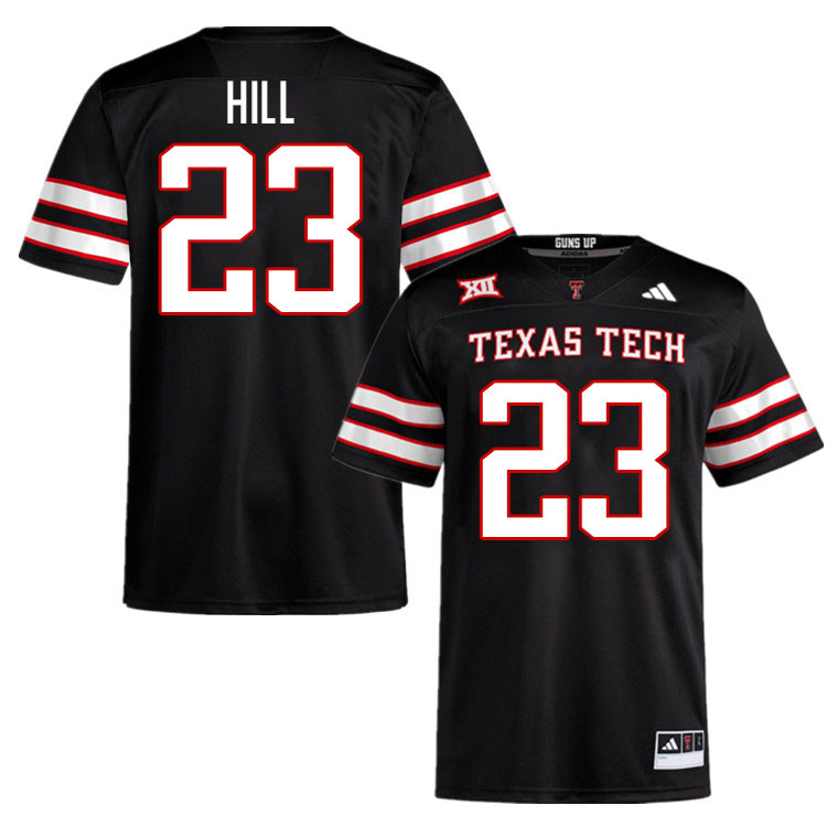#23 Adam Hill Texas Tech Red Raiders Jerseys College Football Uniforms Stitched-Black #23 Adam Hill Texas Tech Red Raiders Jerseys College Football Uniforms Stitched-Black